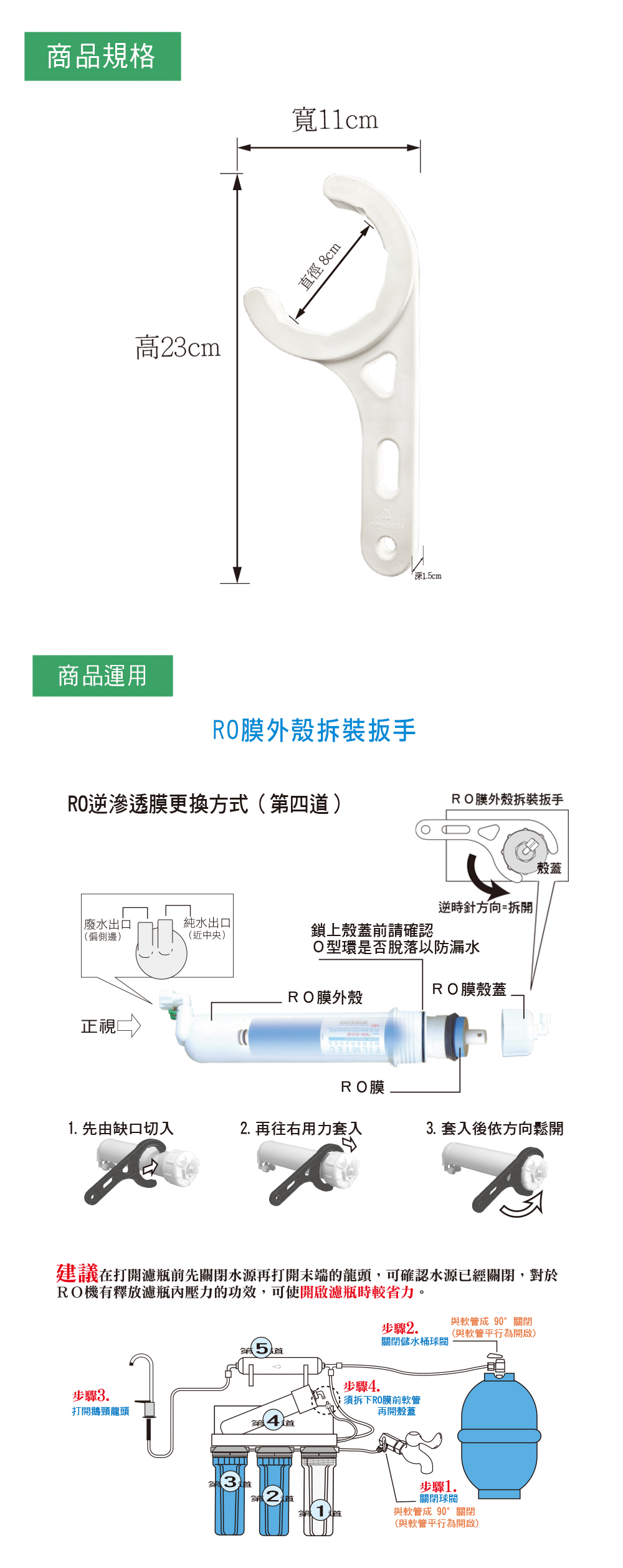 RO膜外殼拆裝扳手